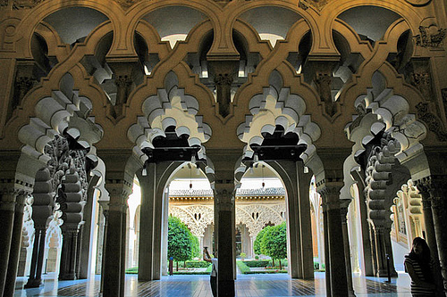 Interior de la Aljafería de Zaragoza