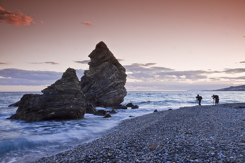 Playa de El Molino de Papel en Nerja