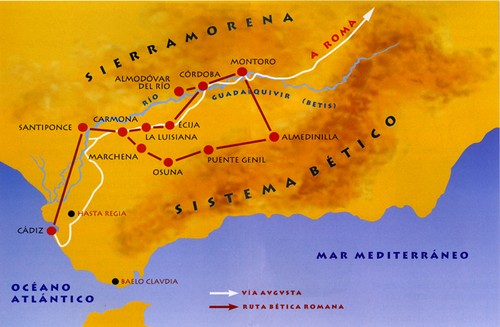 Ruta Bética Romana desde Cadiz a Sevilla