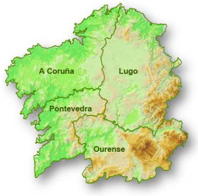Mapa de Galicia