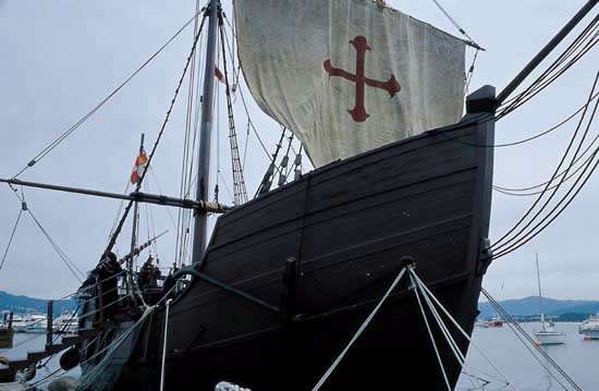 Carabela de la Pinta en Bayona