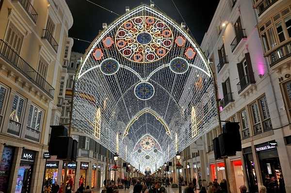 Calle Larios de Málaga en Navidad